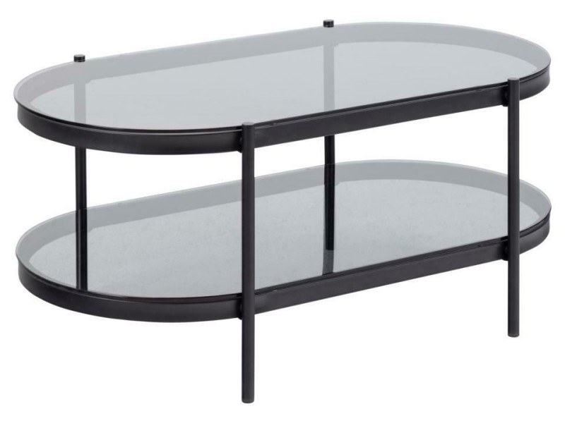 Stolik Bayonne owalny czarny - ACTONA